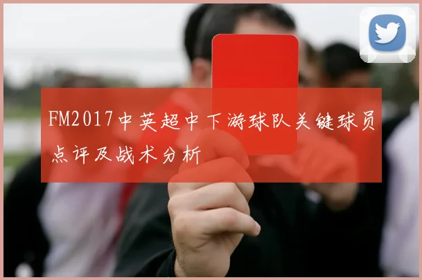 FM2017中英超中下游球队关键球员点评及战术分析